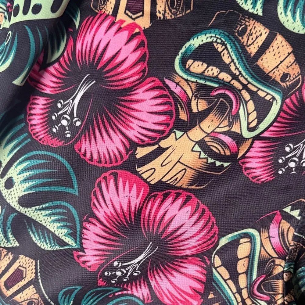 Men's Tropical Pattern Athletic Shorts - Picture 3 of 8